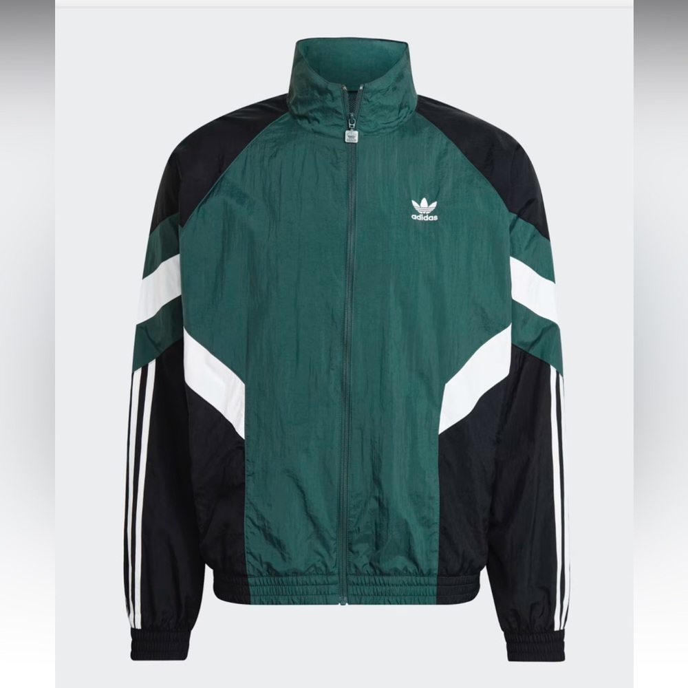 Adidas Men's Green and Black Jacket